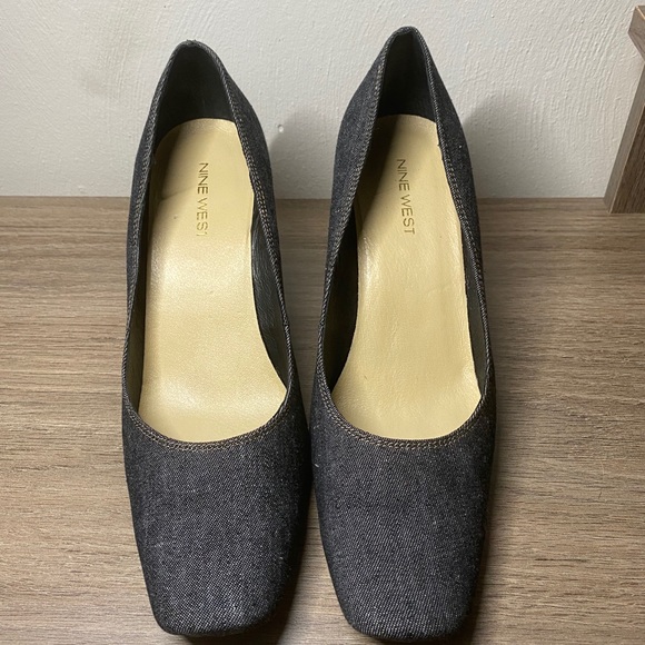 NINE WEST Denim Wedge Shoes - Picture 3 of 13